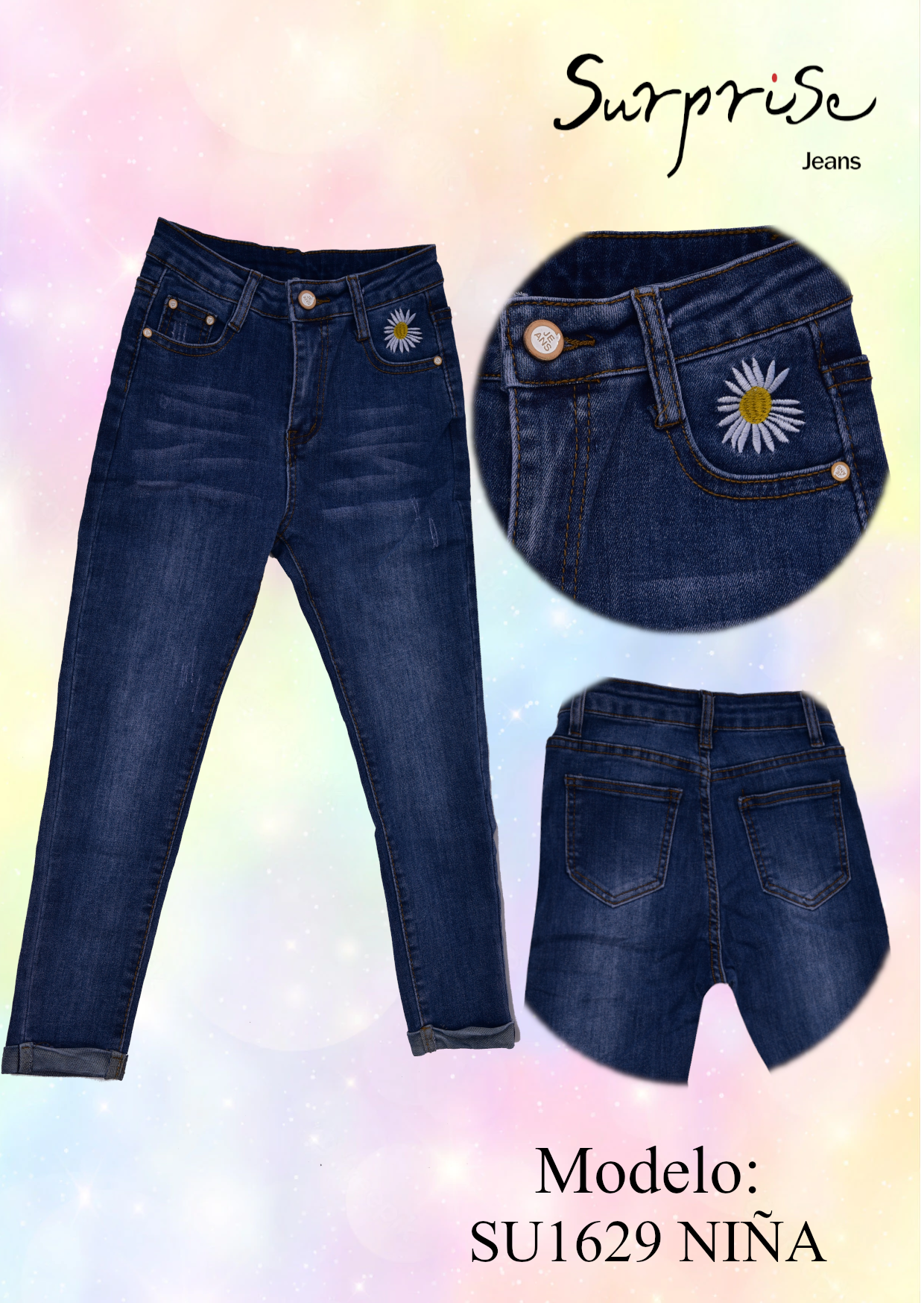 Jeans & pantalones para niña archivos - SURTIDORA EL UNIVERSO DE LA MODA  LTDA.